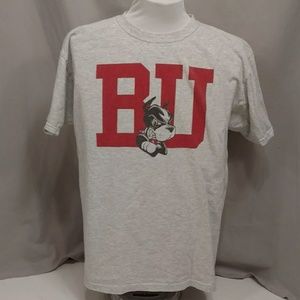 BU Terriers T Shirt Fierce Boston Terrier Mascot L